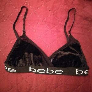 ✴SALE✴{bebe} NWOT Velvet Mesh Panel Bralette